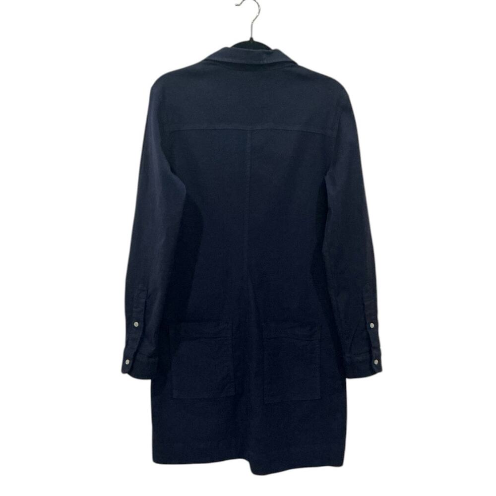 Frank & Eileen Ireland Linen Utility Dress Navy Italian Linen Size XS - Picture 6 of 10